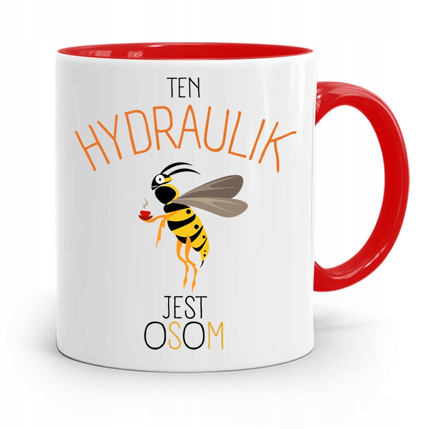 Kubek Czerwony Prezent Dla Hydraulika Jest Osom Z Nadrukiem Ze Zdjęciem