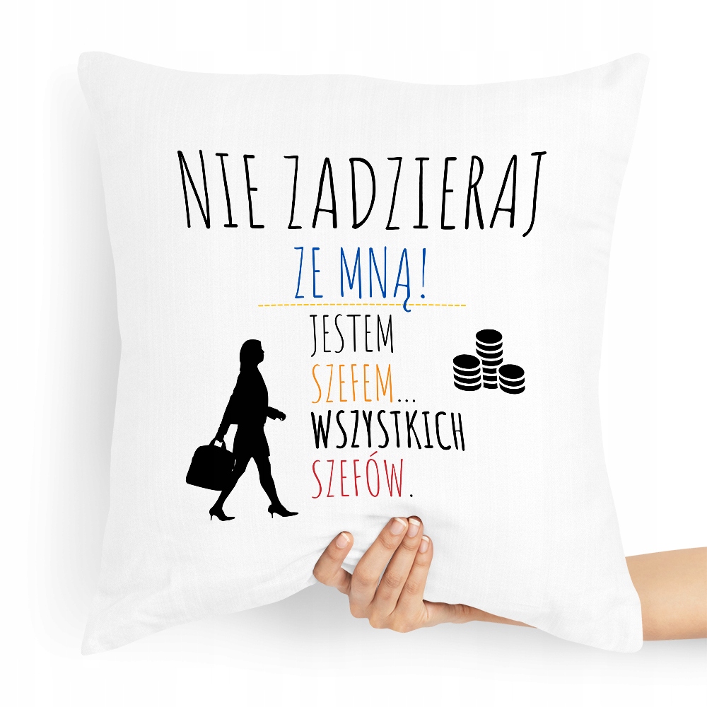 Poduszka Prezent Dla Szefa Szef Wszystkich Szefów Z Nadrukiem Ze Zdjęciem