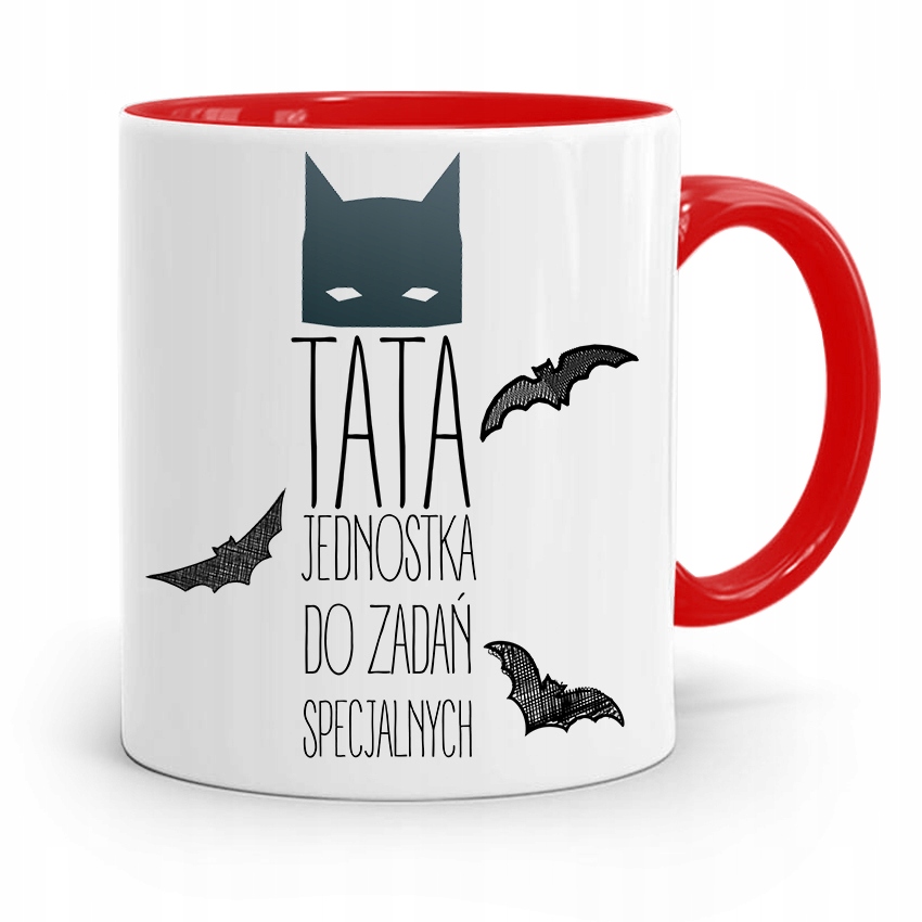 Kubek Czerwony Dla Taty Ojca Jednostka Specjalna Z Nadrukiem Ze Zdjęciem