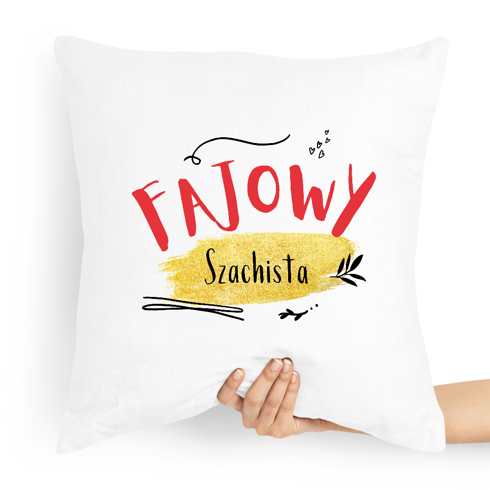 Poduszka Dla Szachisty Fajowy Szachista Z Nadrukiem Ze Zdjęciem