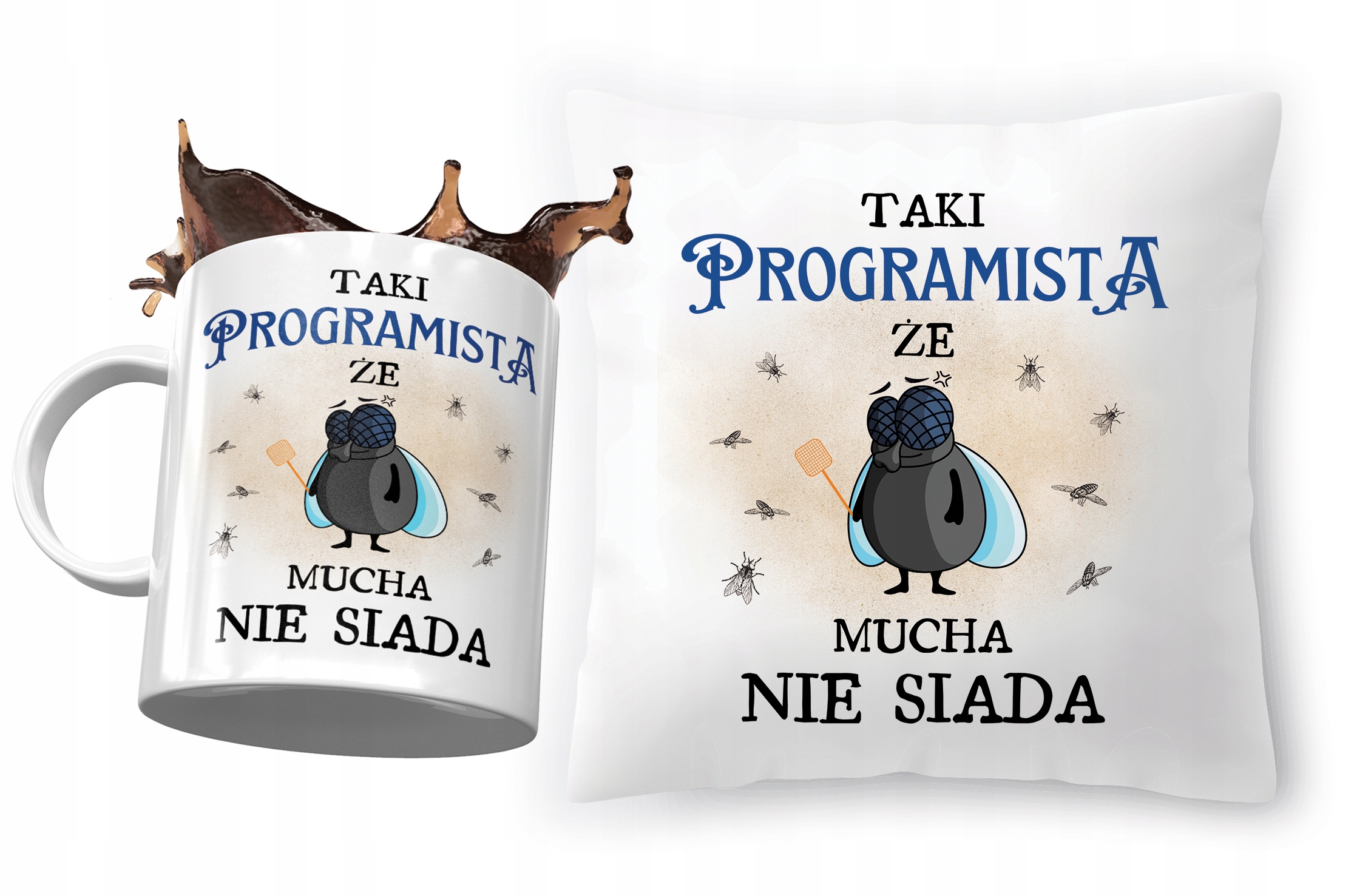 Zestaw Dla Programisty Poduszka + Kubek Na Prezent Z Nadrukiem Ze Zdjęciem