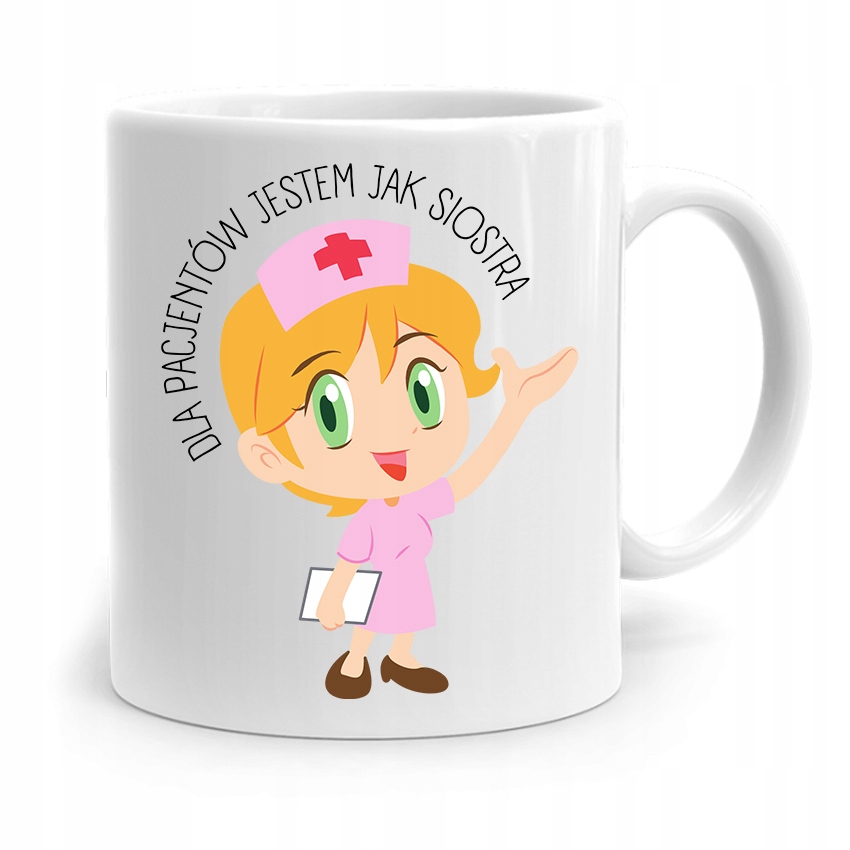 Kubek Prezent Dla Pielęgniarki Jestem Jak Siostra Z Nadrukiem Ze Zdjęciem