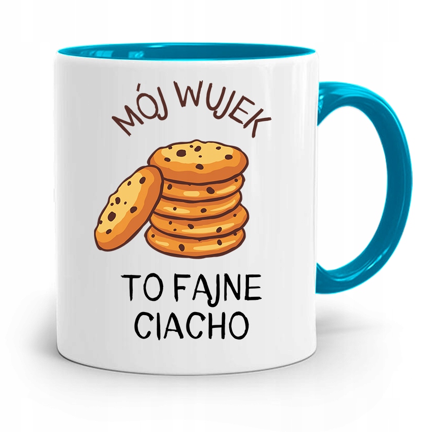 Kubek Błękitny Prezent Dla Wujka Fajne Ciacho Z Nadrukiem Ze Zdjęciem