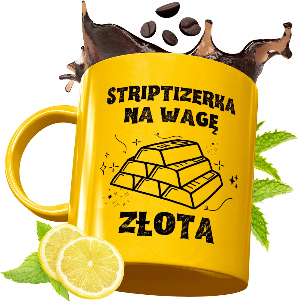 Złoty Kubek Premium Dla Striptizerki Prezent Z Nadrukiem Ze Zdjęciem