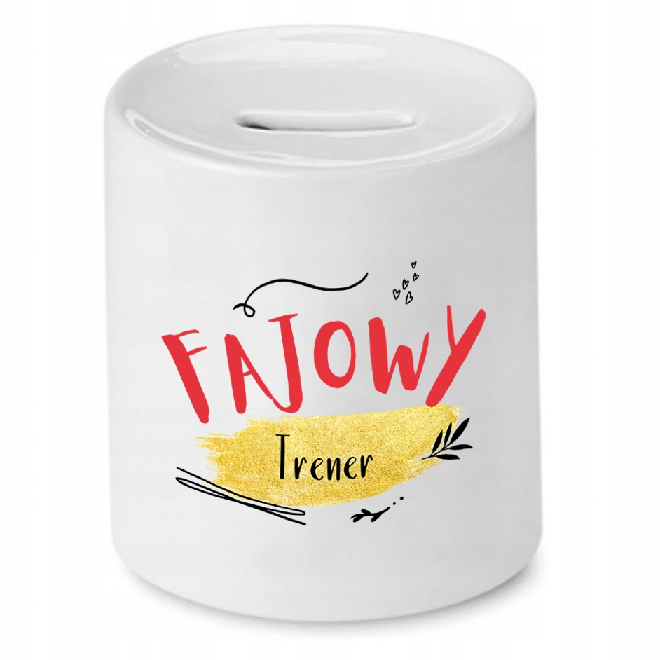 Dla Trenera Prezent Skarbonka Fajowy Trener Z Nadrukiem Ze Zdjęciem