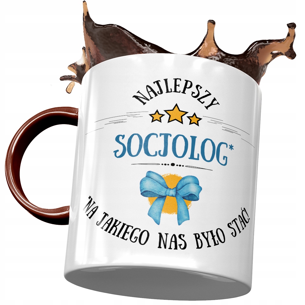 Kubek Bordowy Dla Socjologa Najlepszy Socjolog Z Nadrukiem Ze Zdjęciem
