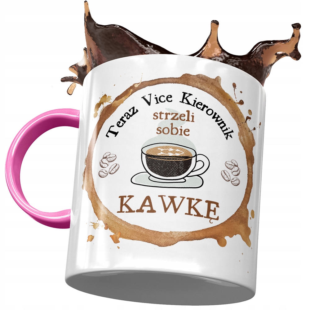 Kubek Różowy Dla Vice Kierownika Strzeli Sobie Z Nadrukiem Ze Zdjęciem