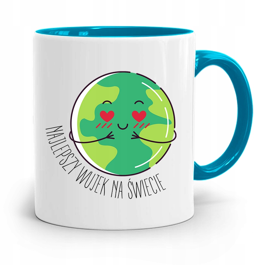 Kubek Błękitny Prezent Dla Wujka Najlepszy Wujek Z Nadrukiem Ze Zdjęciem