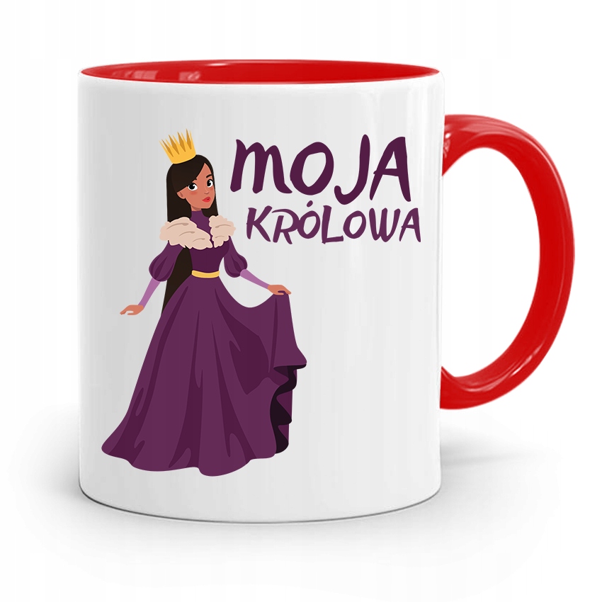 Kubek Czerwony Dla Dziewczyny Moja Królowa Z Nadrukiem Ze Zdjęciem
