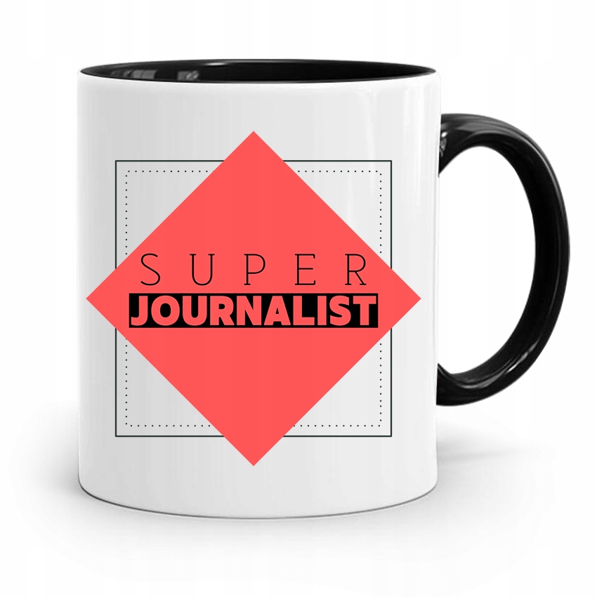 Kubek Czarny Prezent Dla Dziennikarza Reportera Z Nadrukiem Ze Zdjęciem