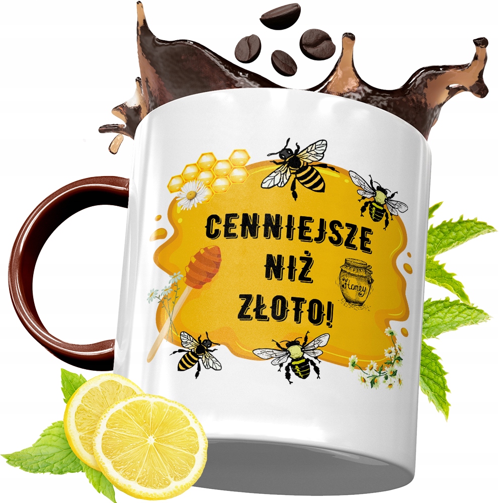 Kubek Bordowy Dla Pszczelarza Na Urodziny Prezent Z Nadrukiem Ze Zdjęciem