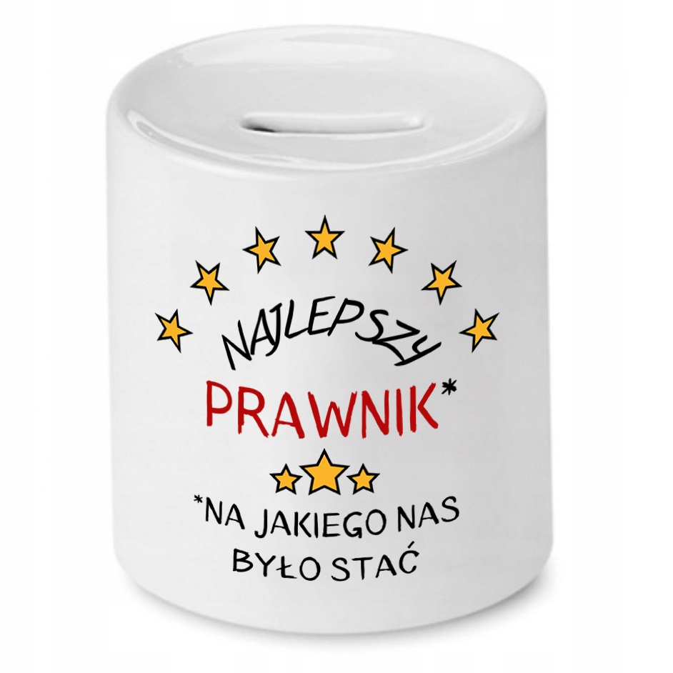 Skarbonka Dla Prawnika Najlepszy Prawnik Prezent Z Nadrukiem Ze Zdjęciem