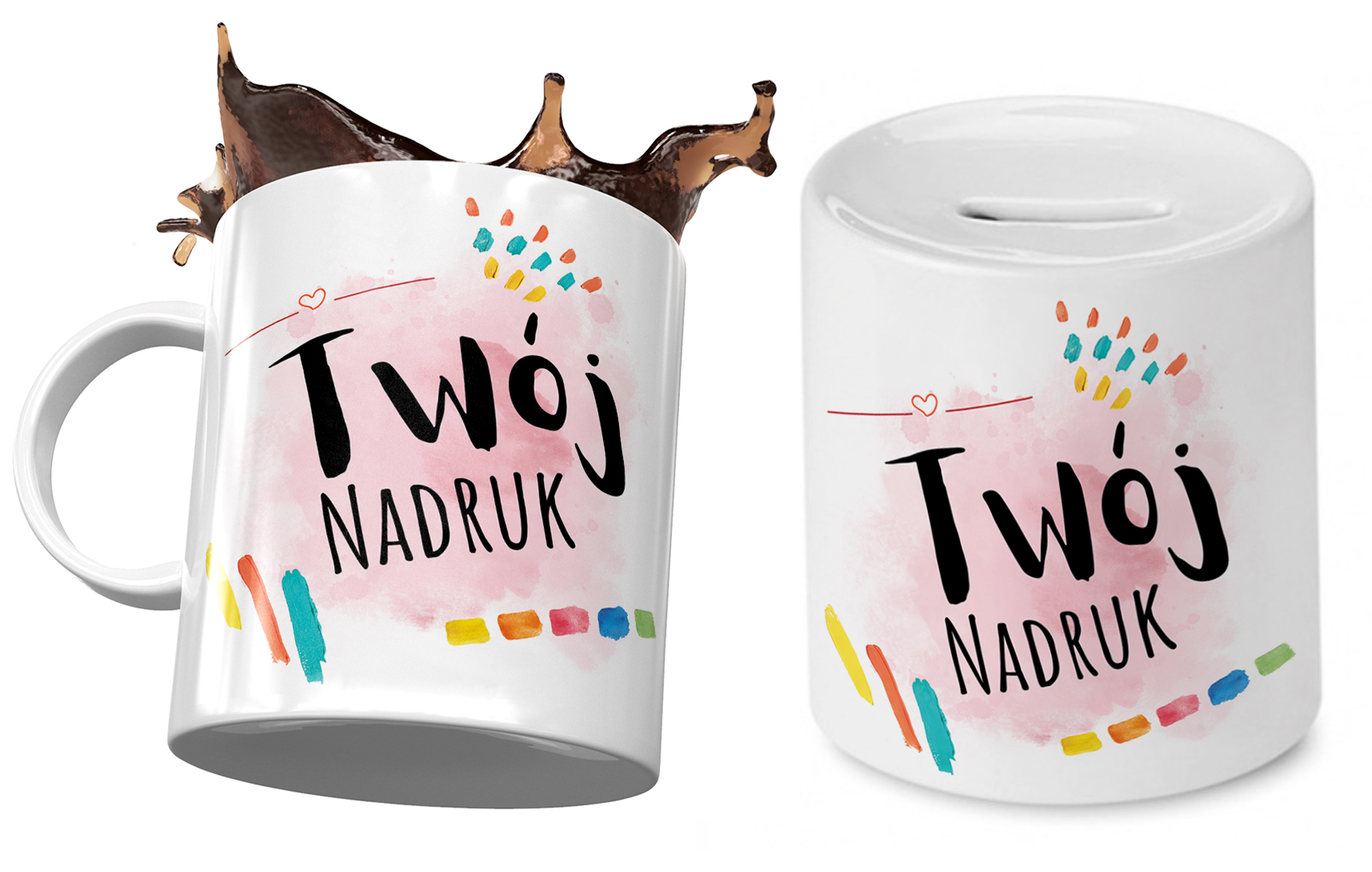 25 Urodziny Zestaw Kubek + Skarbonka Na Prezent Z Nadrukiem Ze Zdjęciem