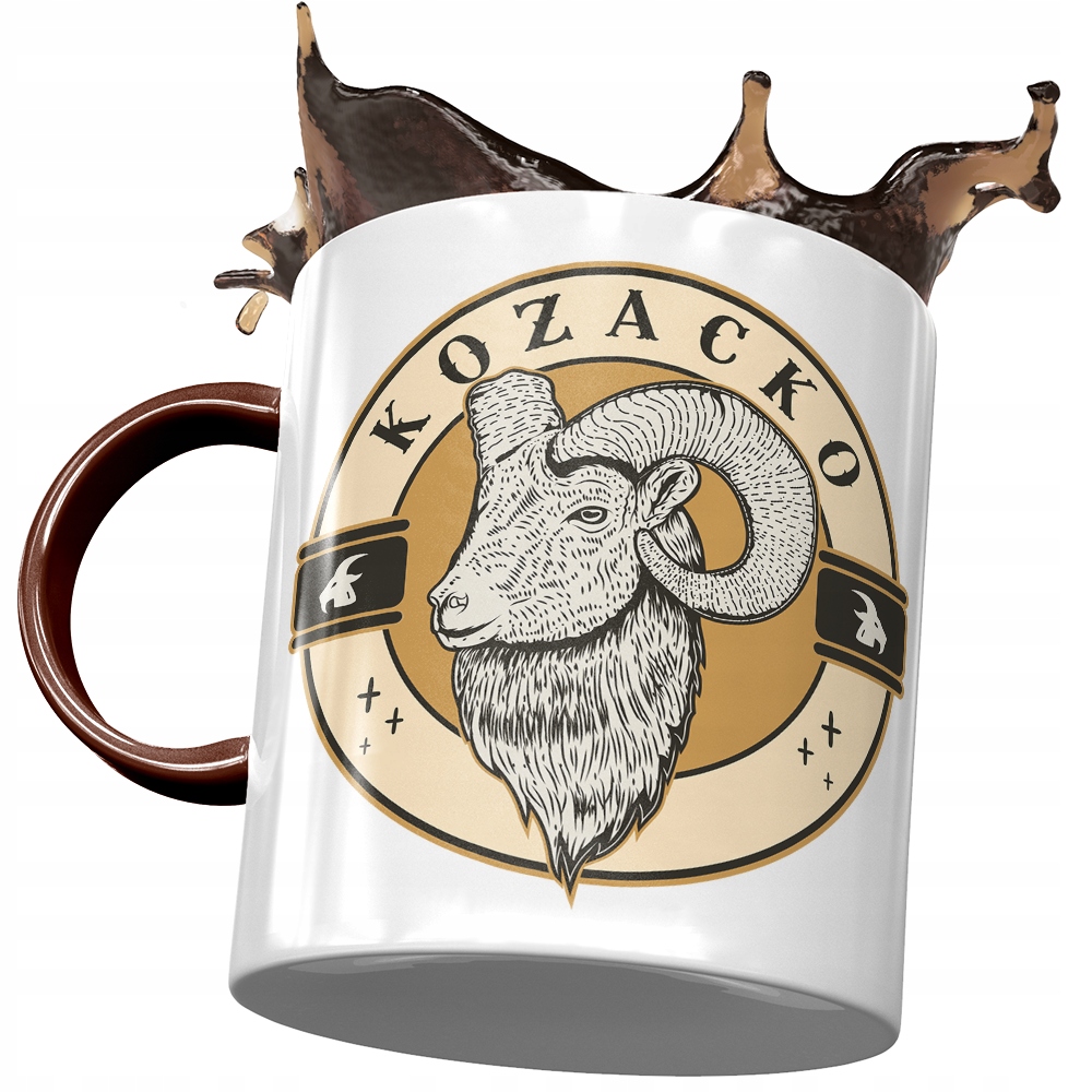 Kubek Bordowy Śmieszny Zabawny Kozacko Prezent Z Nadrukiem Ze Zdjęciem