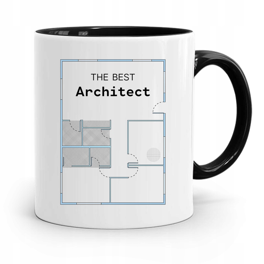 Kubek Czarny Dla Architekta The Best Architect Z Nadrukiem Ze Zdjęciem