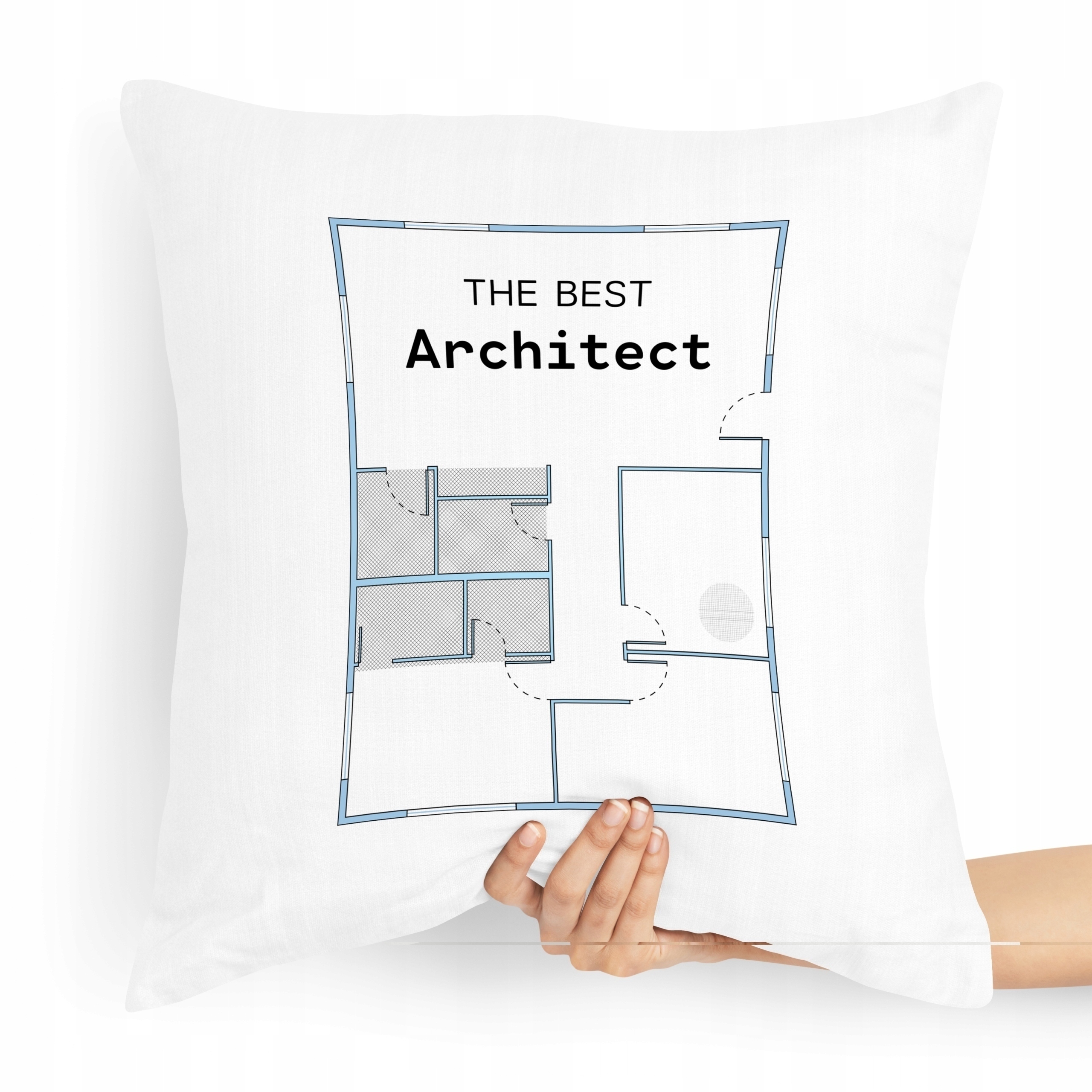 Poduszka Prezent Dla Architektathe Best Architect Z Nadrukiem Ze Zdjęciem