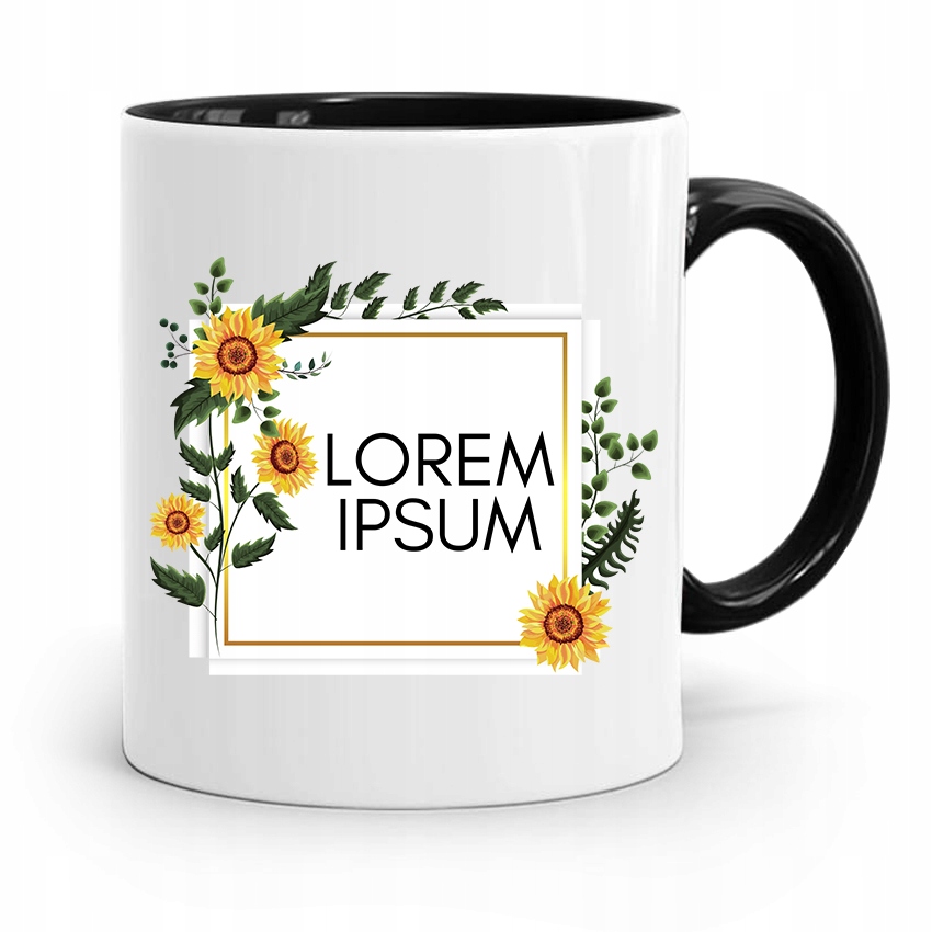 Kubek Czarny Prezent Dla Grafika Lorem Ipsum Z Nadrukiem Ze Zdjęciem