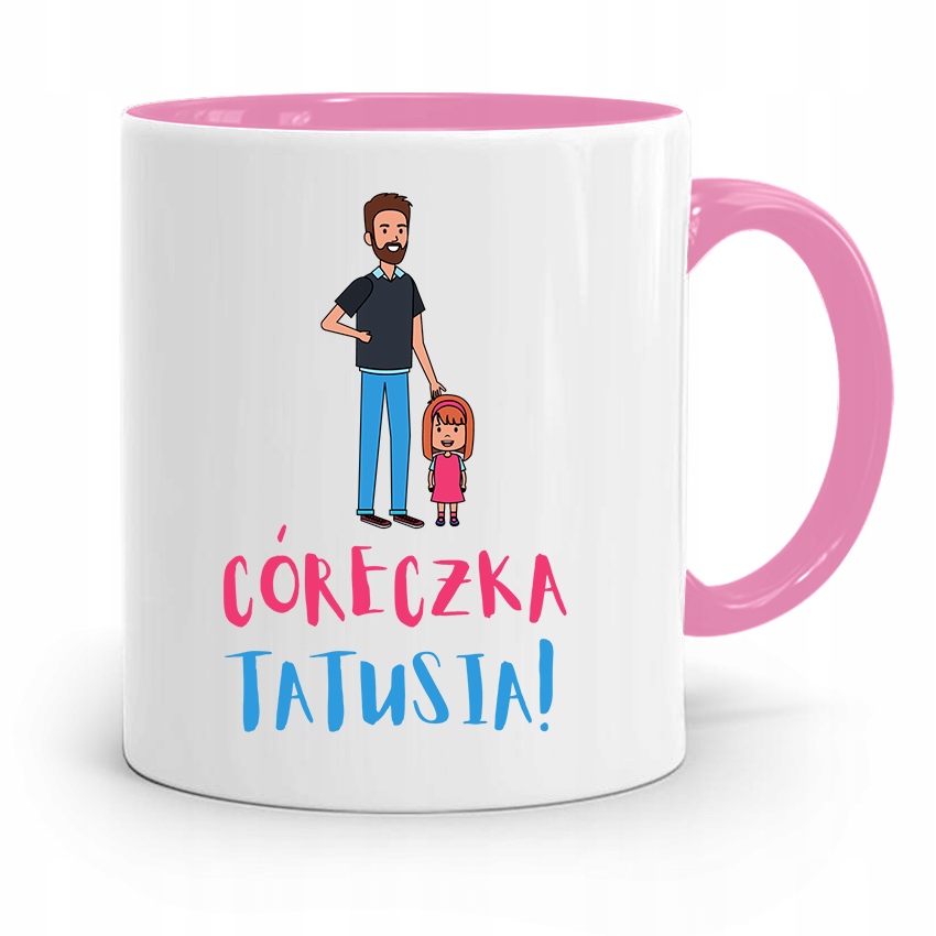 Kubek Różowy Prezent Dla Córki Córeczka Tatusia! Z Nadrukiem Ze Zdjęciem