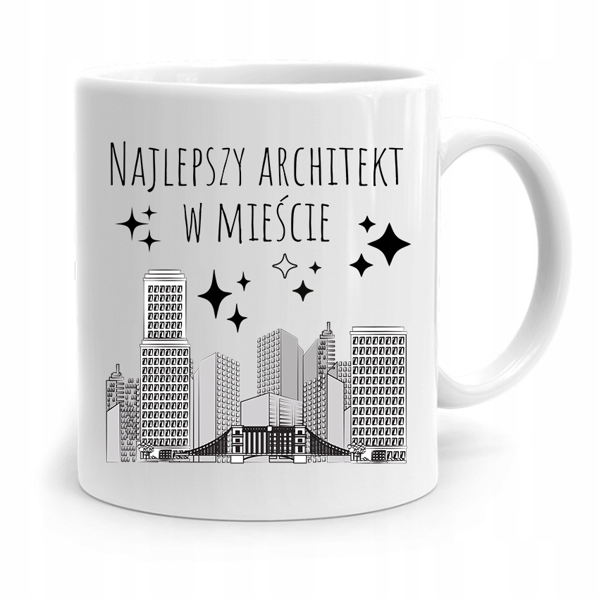 Kubek Architekta Projektanta Najlepszy W Mieście Z Nadrukiem Ze Zdjęciem