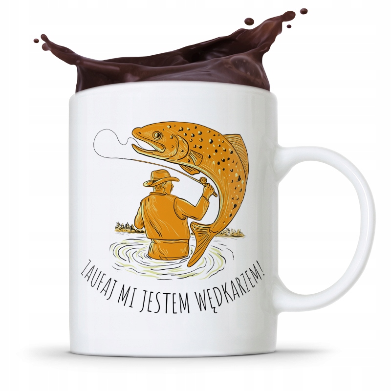 Kubek Prezent Wędkarza Zaufaj Mi Jestem Wędkarzem Z Nadrukiem Ze Zdjęciem