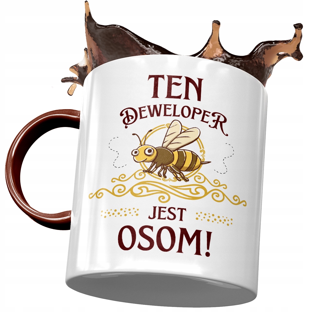 Kubek Bordowy Dla Dewelopera Jest Osom! Prezent Z Nadrukiem Ze Zdjęciem