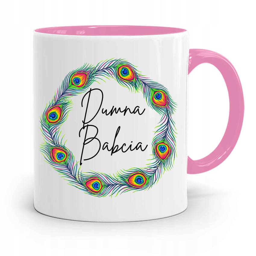 Kubek Różowy Dla Babci Dumna Babcia Z Nadrukiem Ze Zdjęciem