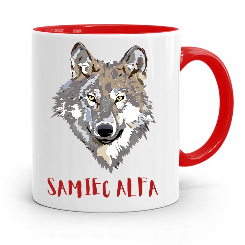 Kubek Czerwony Dla Taty Ojca Samiec Alfa Prezent Z Nadrukiem Ze Zdjęciem