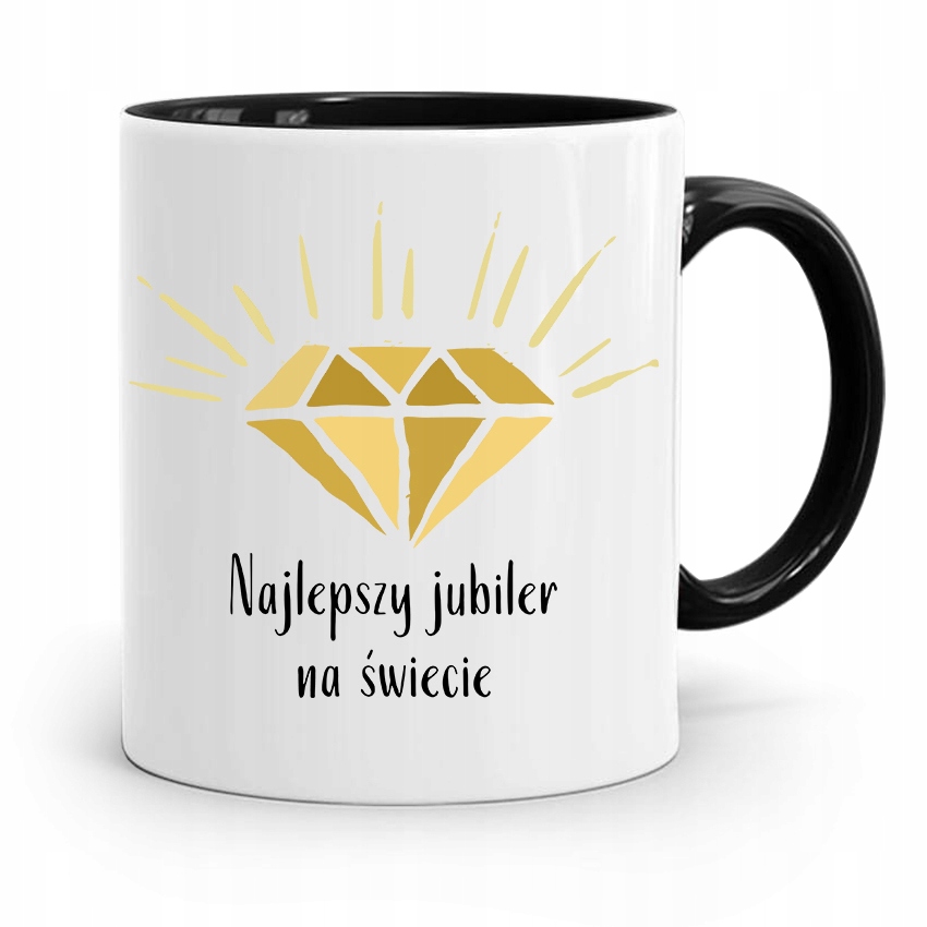 Dla Jubilera Kubek Czarny Najlepszy Na Świecie Z Nadrukiem Ze Zdjęciem