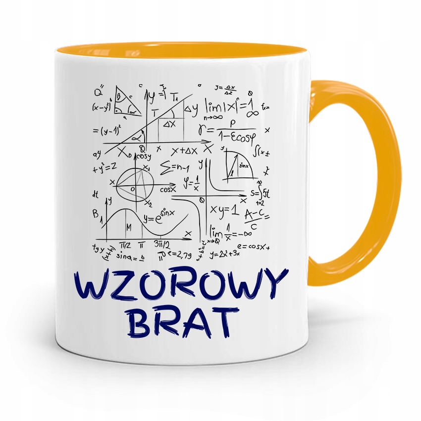 Kubek Żółty Prezent Dla Brata Wzorowy Brat Z Nadrukiem Ze Zdjęciem