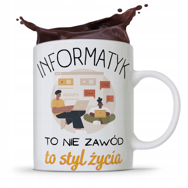 Kubek Informatyka Programisty To Styl Życia Z Nadrukiem Ze Zdjęciem