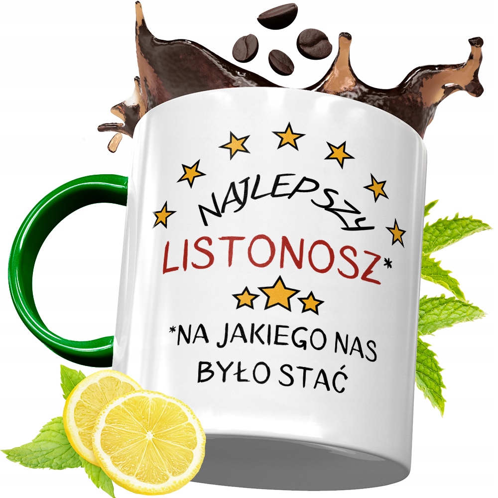 Kubek Zielony Dla Listonosza Na Prezent Urodziny Z Nadrukiem Ze Zdjęciem