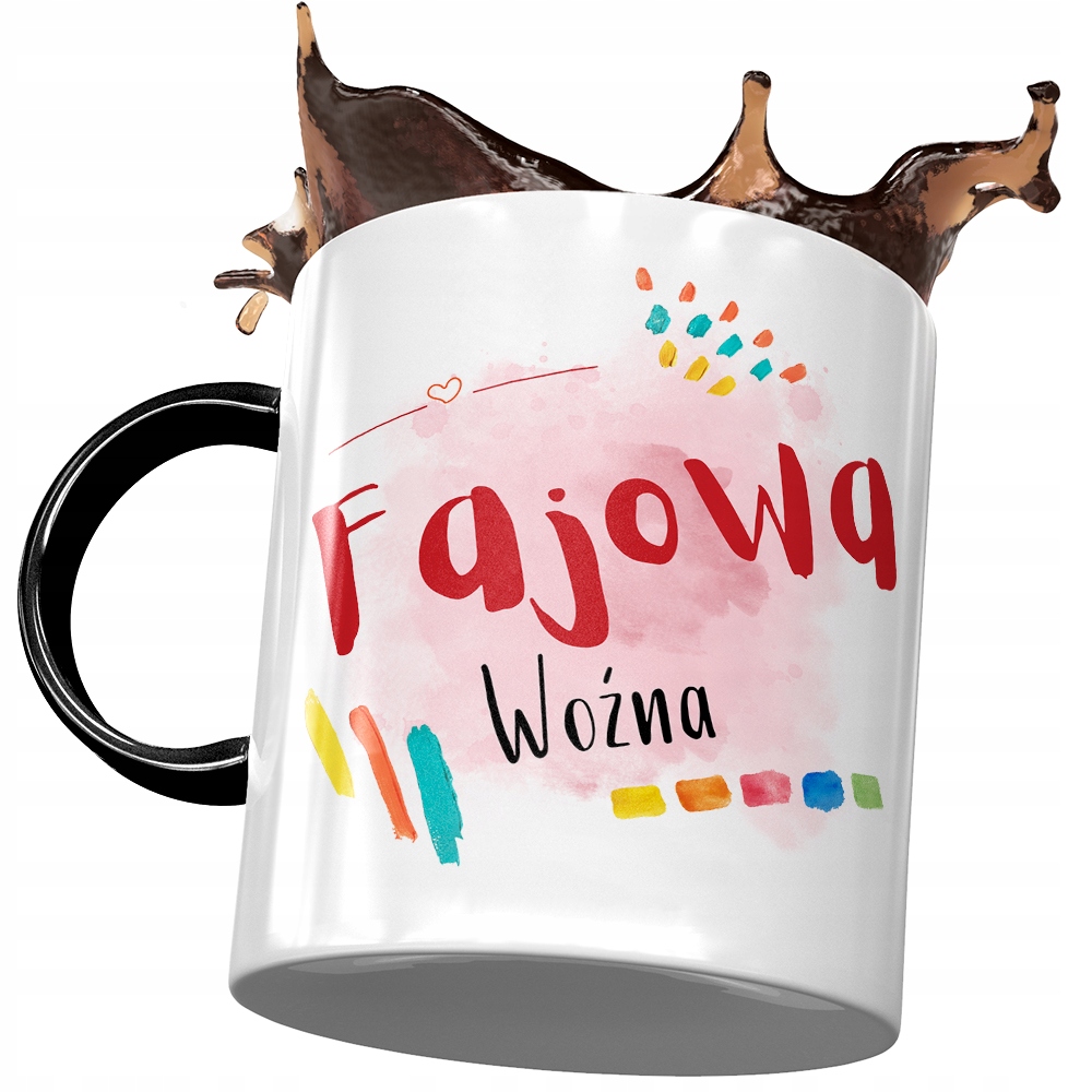 Kubek Czarny Dla Woźnej Fajowa Woźna Na Prezent Z Nadrukiem Ze Zdjęciem