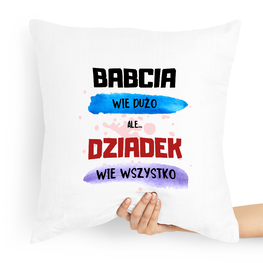 Poduszka Na Dzień Dziadka Dziadek Wie Wszystko Z Nadrukiem Ze Zdjęciem