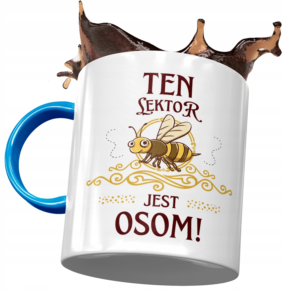 Kubek Błękitny Dla Lektora Ten Lektor Jest Osom Z Nadrukiem Ze Zdjęciem