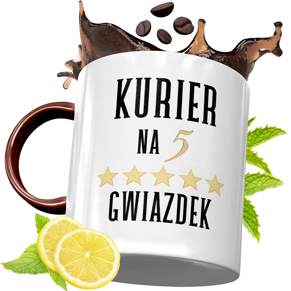 Kubek Bordowy Dla Kuriera Na Urodziny Prezent Z Nadrukiem Ze Zdjęciem