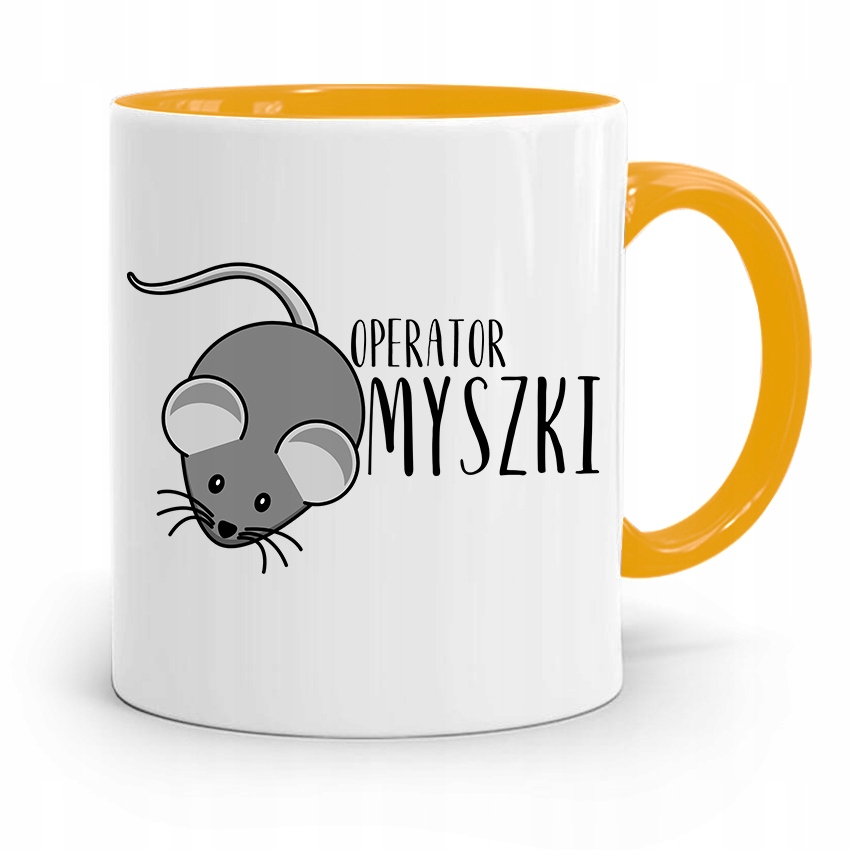 Kubek Żółty Informatyka Programisty Operator Z Nadrukiem Ze Zdjęciem