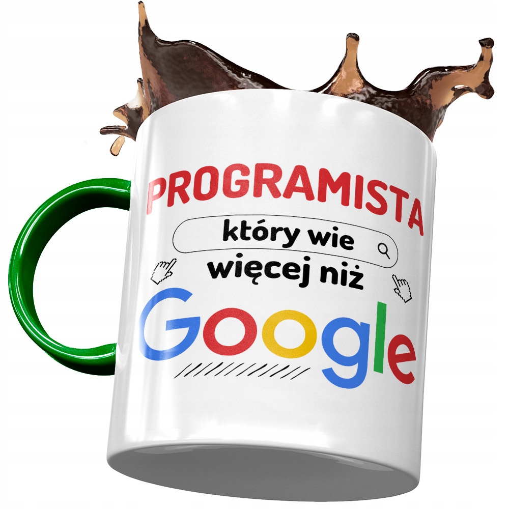 Kubek Dla Programisty Który Wie Więcej Niż Google Z Nadrukiem Ze Zdjęciem