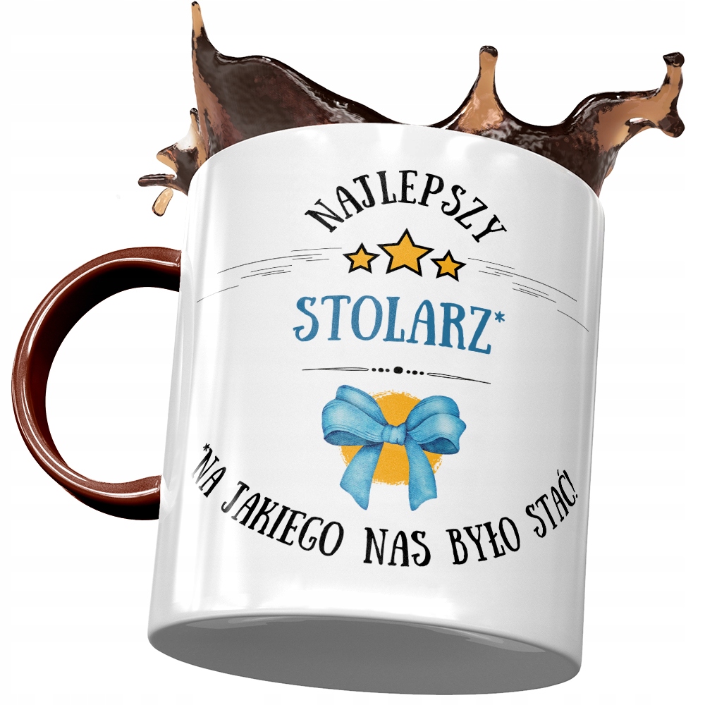 Kubek Bordowy Dla Stolarza Najlepszy Stolarz Z Nadrukiem Ze Zdjęciem