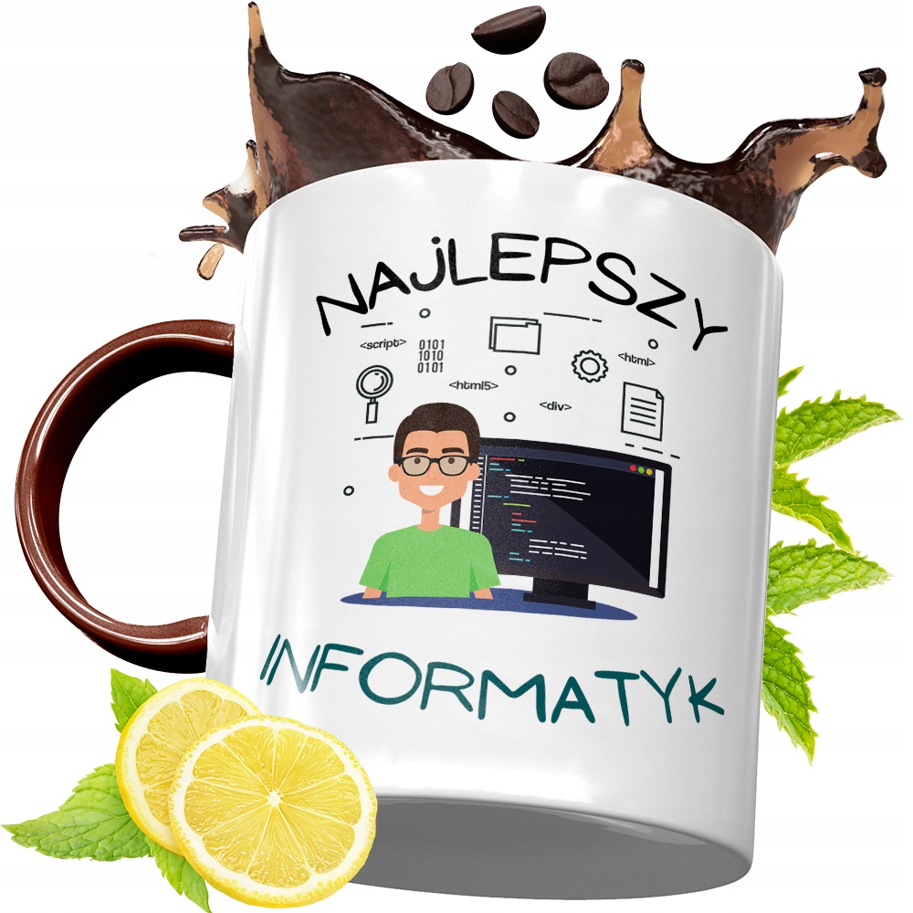 Kubek Bordowy Dla Informatyka Na Urodziny Prezent Z Nadrukiem Ze Zdjęciem