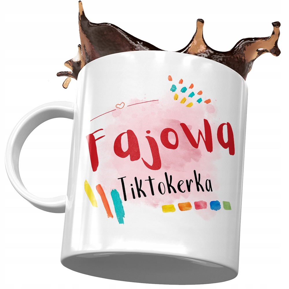 Kubek Dla Tiktokerki Fajowa Tiktokerka Z Nadrukiem Ze Zdjęciem