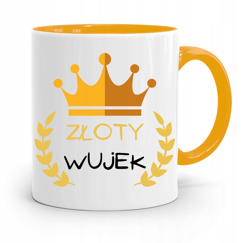 Kubek Żółty Prezent Dla Wujka Złoty Wujek Z Nadrukiem Ze Zdjęciem