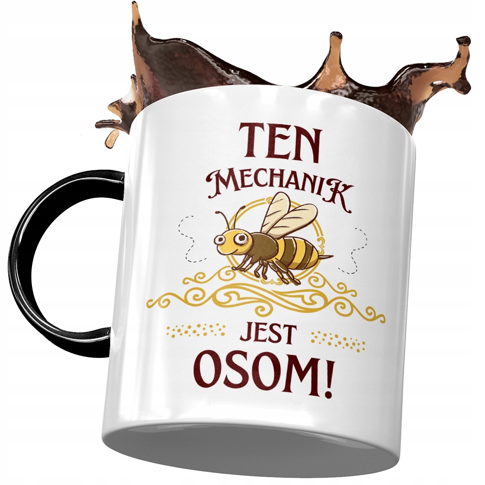 Kubek Czarny Mechanika Ten Mechanik Jest Osom Z Nadrukiem Ze Zdjęciem