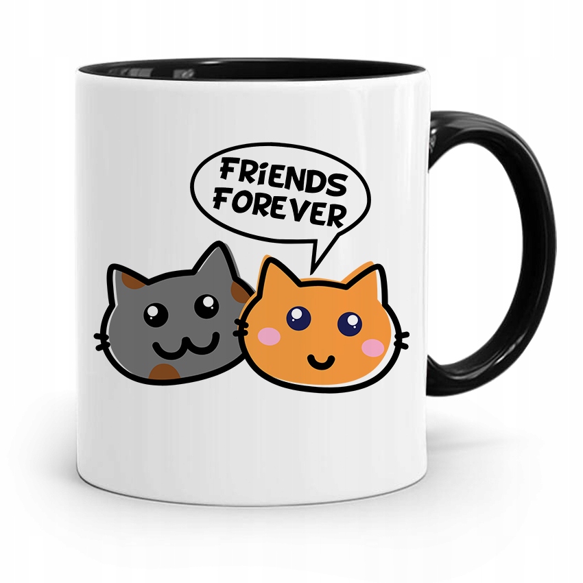 Kubek Czarny Dla Przyjaciela Friends Prezent Z Nadrukiem Ze Zdjęciem