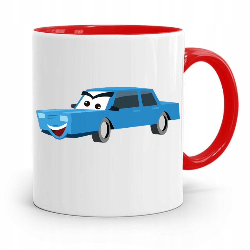 Kubek Czerwony Dzień Dziecka Syna Auta Prezent Z Nadrukiem Ze Zdjęciem