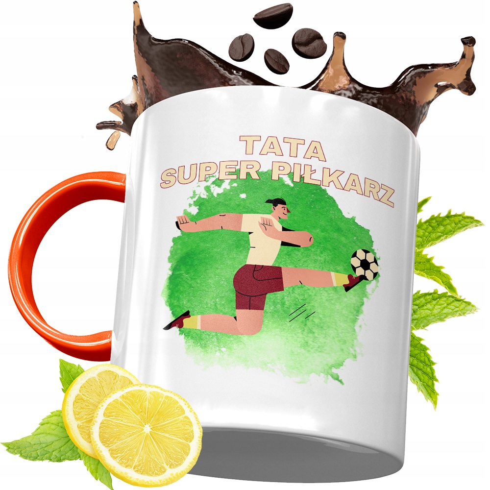 Kubek Pomarańczowy Dla Taty Dzień Taty Prezent Z Nadrukiem Ze Zdjęciem