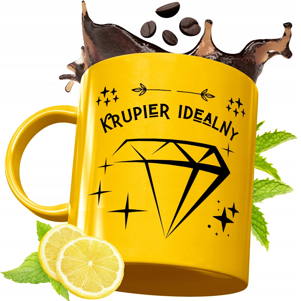 Złoty Kubek Premium Dla Krupiera Na Prezent Z Nadrukiem Ze Zdjęciem