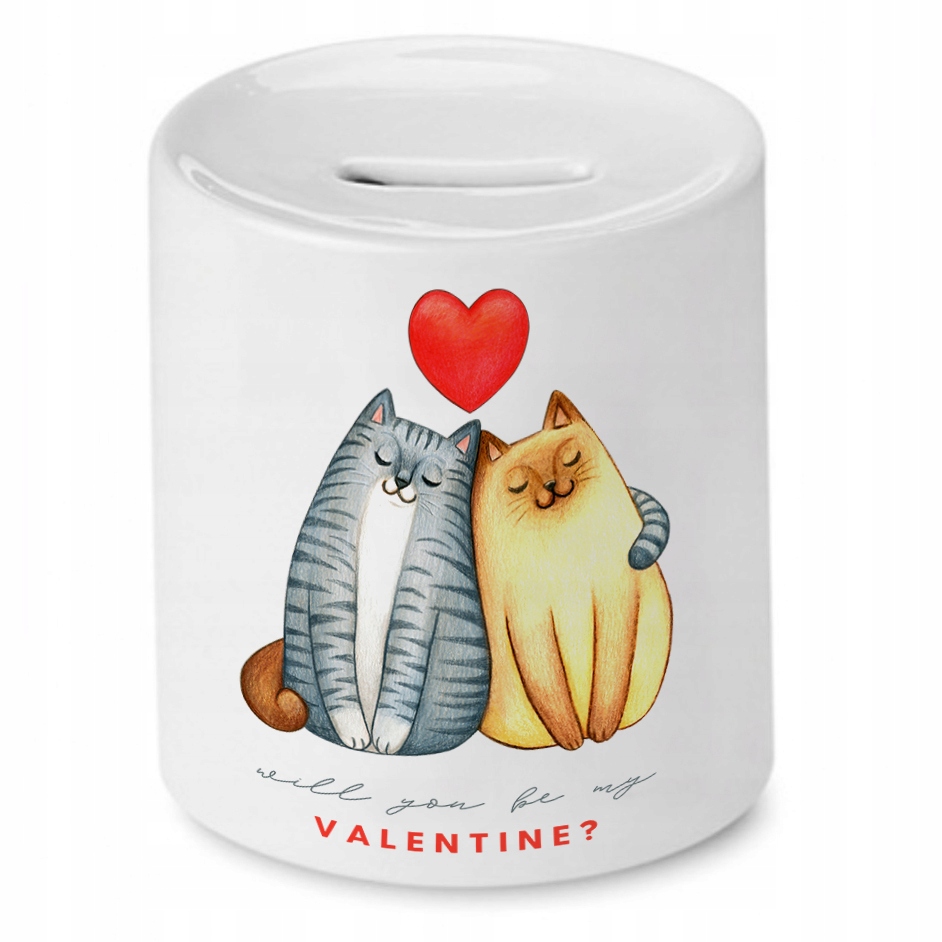 Skarbonka Prezent Walentynki Will You By My Z Nadrukiem Ze Zdjęciem
