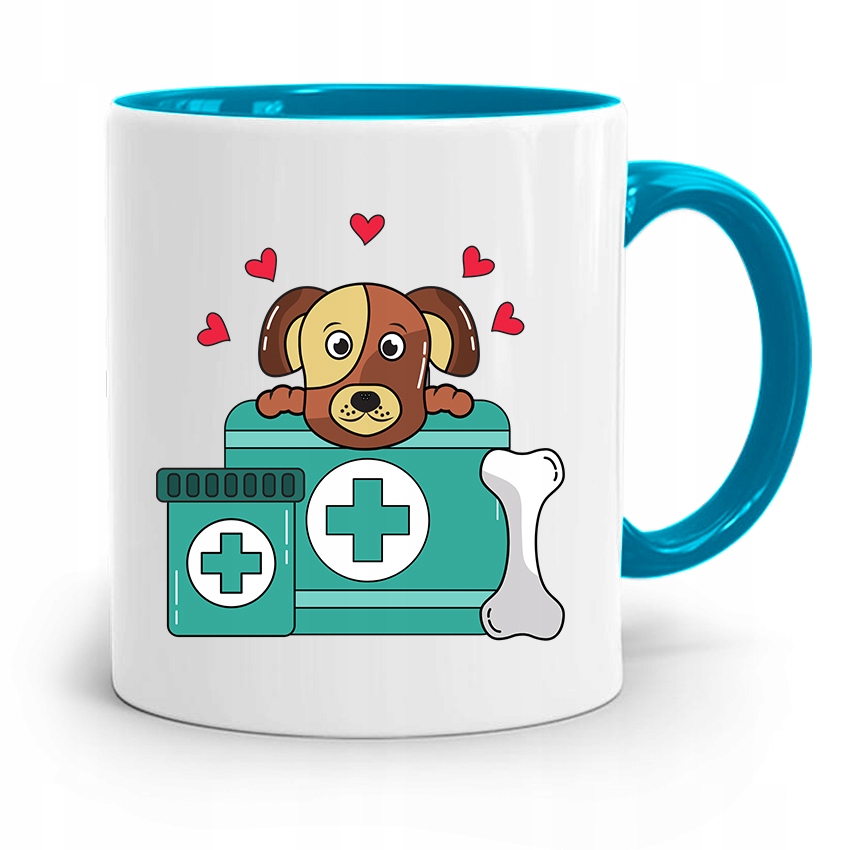 Kubek Błękitny Weterynarza Najlepszy Weterynarz Z Nadrukiem Ze Zdjęciem