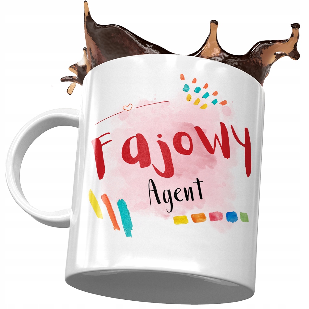 Kubek Dla Agenta Fajowy Agent Prezent Z Nadrukiem Ze Zdjęciem