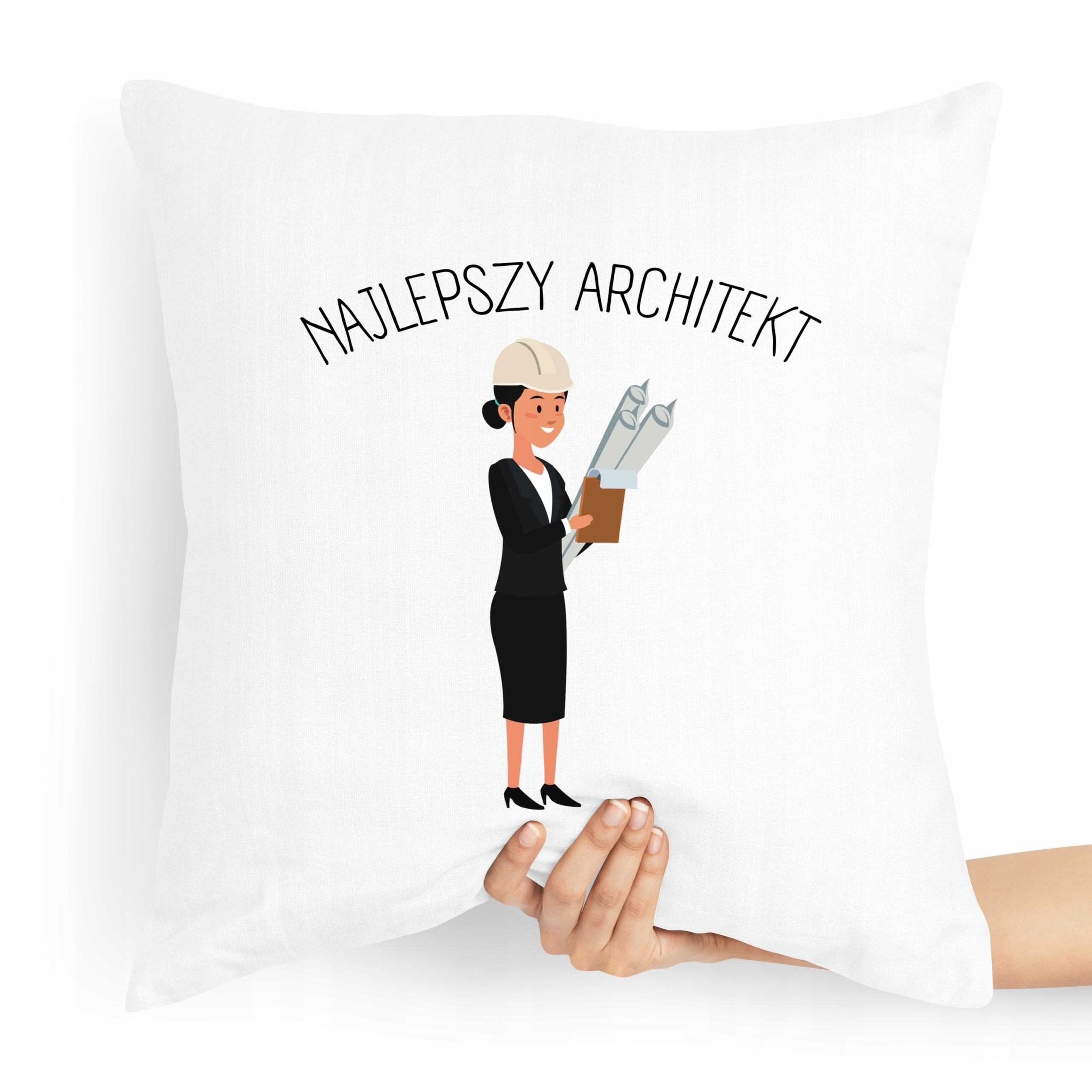 Poduszka Prezent Dla Najlepszego Architekta Z Nadrukiem Ze Zdjęciem